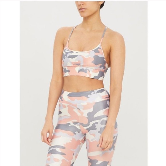 Koral Women’s Sweeper Sports Bra Rose Quartz Camo - Picture 3 of 10